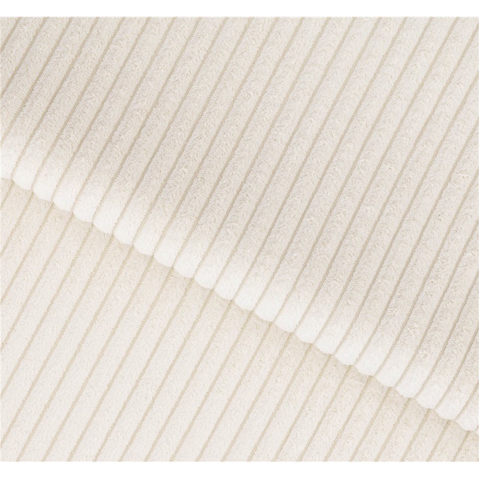 Sofa bed Elcadova Black, sleeping function, Jarell 18, wavy velvet, beige, H97x97x244cm