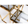 Столик  Elgin, тонированное стекло / золотистый, 60x60x60см