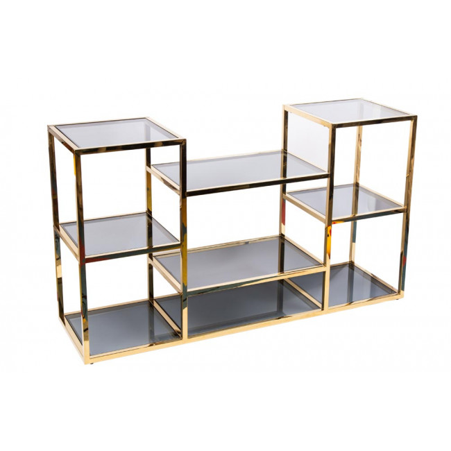 Console  Elgin, toned glass/golden, 140x40x80cm