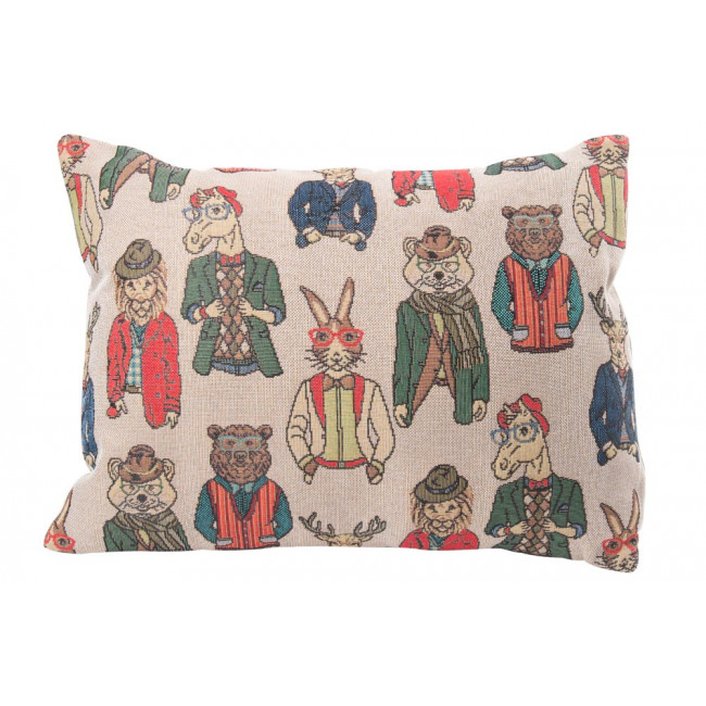 Decorative pillowcase Dogs 168, taupe, 45x33cm