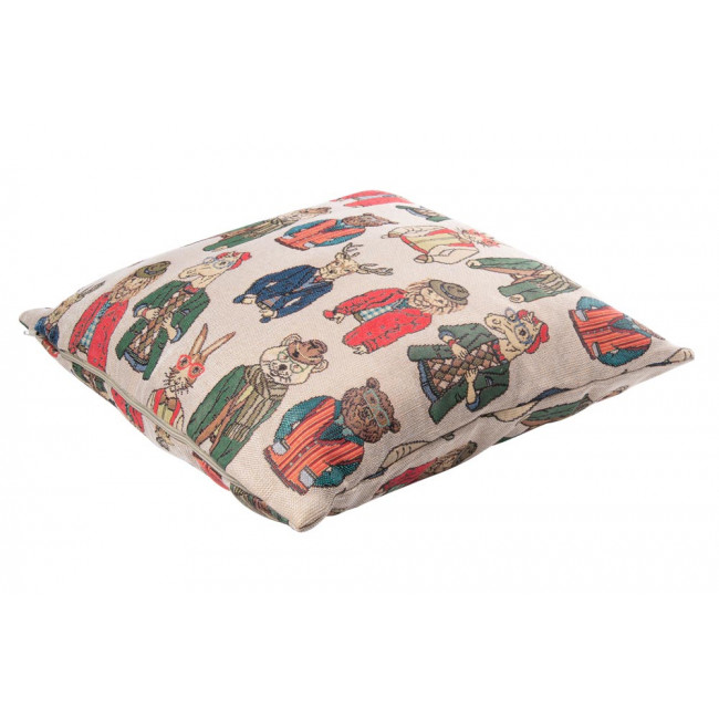 Decorative pillowcase Dogs 168, taupe, 45x45cm