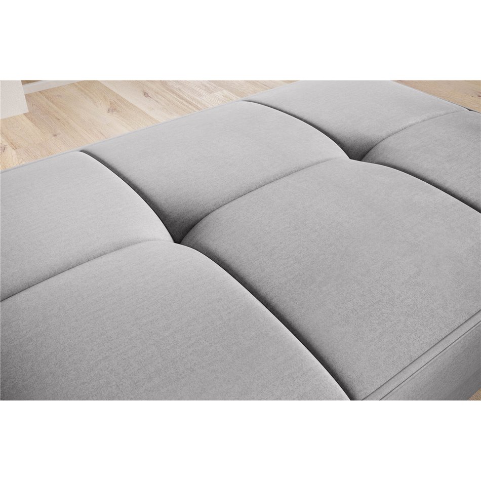 Пуф с ящиком для хранения Elbellis, Nube 3, бархат, серый, H42x62x97см