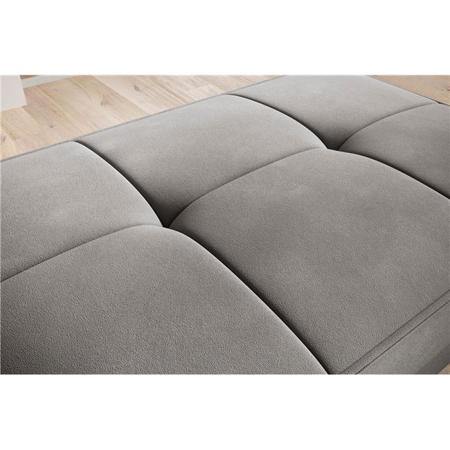 Пуф с ящиком для хранения Elbellis, Loco 4, бархат, серый, H42x62x97см