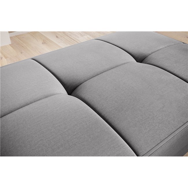 Пуф с ящиком для хранения Elbellis, Nube 4, бархат, серый, H42x62x97см