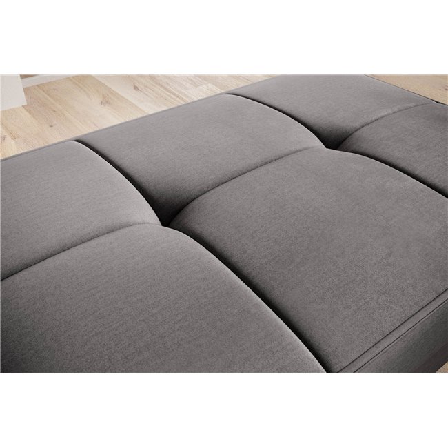 Pouf with storage Elbellis Nube 5, velvet, grey, H42x62x97cm