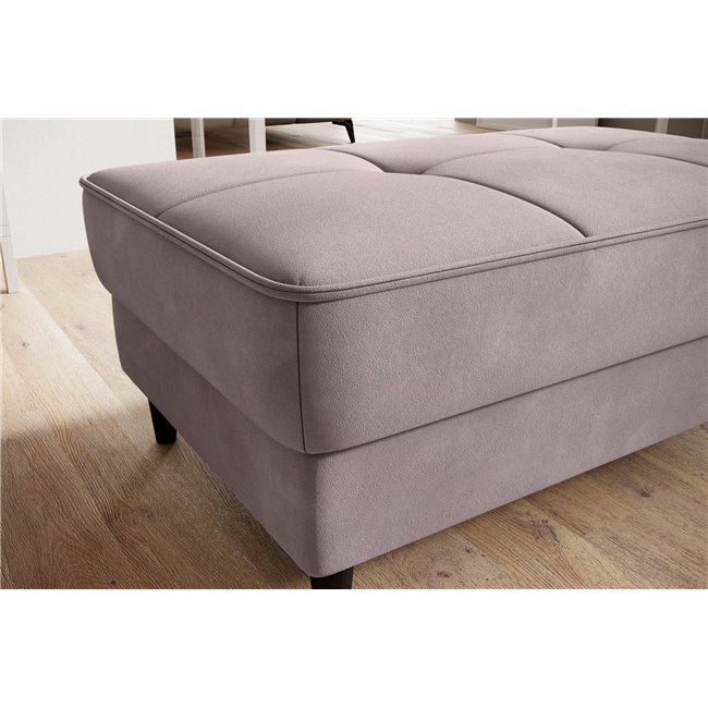 Пуф с ящиком для хранения Elbellis, Loco 24, бархат, лосось, H42x62x97см