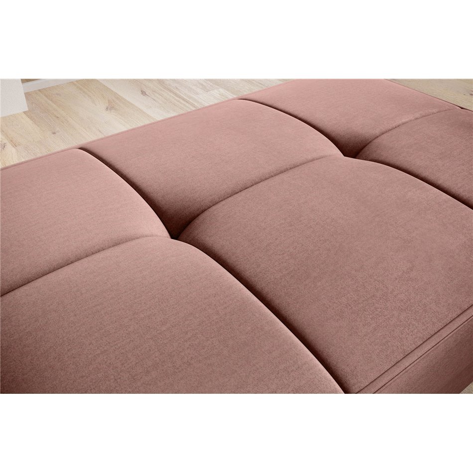 Пуф с ящиком для хранения Elbellis, Nube 24, бархат, лосось, H42x62x97см