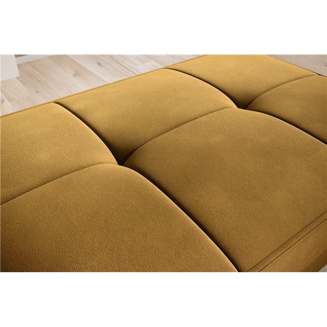 Pouf with storage Elbellis Loco 45, velvet, yellow, H42x62x97cm