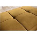 Pouf with storage Elbellis Loco 45, velvet, yellow, H42x62x97cm