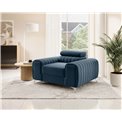 Armchair Elaurence Monolith 76, velvet, dark blue, H105x97x125cm