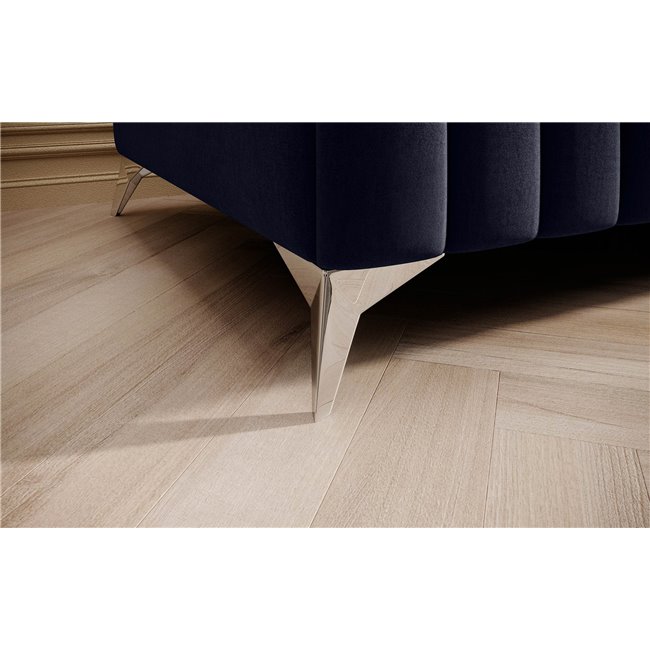 Bench Elaurence Monolith 79, velvet, dark blue, H36xx132cm