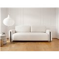 Sofa bed Elcadova Black, sleeping function, Jaffray 01, white, H97x97x244cm