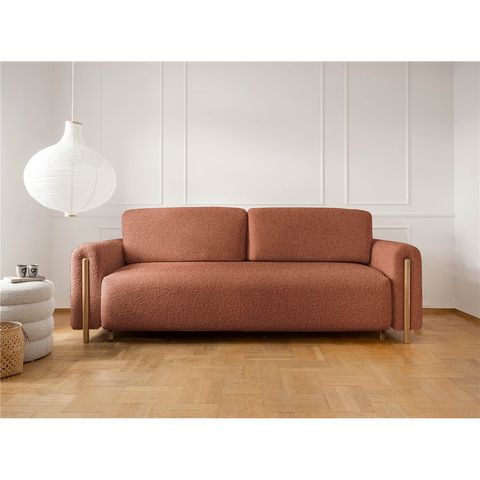 Диван-кровать Elcadova Oak, раздвижной, Jaffray 30, коричневый, H97x97x244см