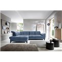 Corner sofa Elinferne L, sleeping function, Raquel 40, dark blue, H107x210x297cm