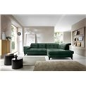 Corner sofa Elinferne R, sleeping function, Raquel 35, dark green, H107x210x297cm
