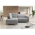 Corner sofa Elbare L, sleeping function, Royal 04, bouclé, grey, H100x160x208cm