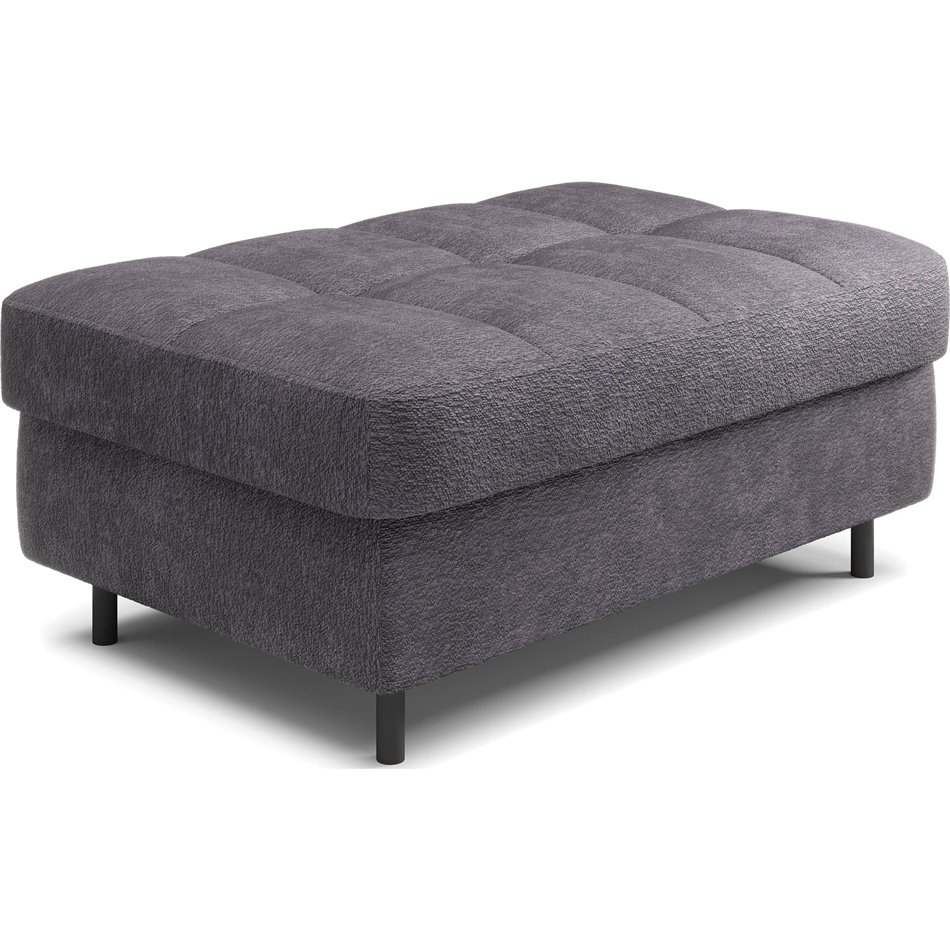 Bench with storage box Elgomsi Touch 05, textured velvet, dark grey, H45x72x104cm