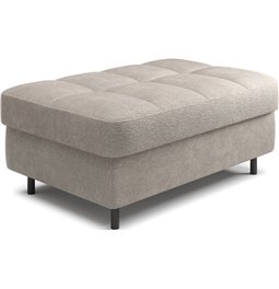 Bench with storage box Elgomsi Touch 18, textured velvet, beige, H45x72x104cm