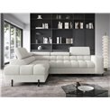 Corner sofa Elferucce L, sleeping function, Amore 01, bouclé, white, H93x200x276cm