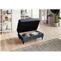 Pouf with storage Elbellis Poco 40, dark blue, H42x62x97cm