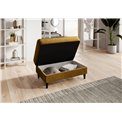 Pouf with storage Elbellis Loco 45, velvet, yellow, H42x62x97cm