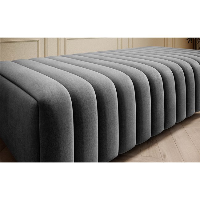 Bench Elaurence Nube 5, velvet, grey, H36xx132cm