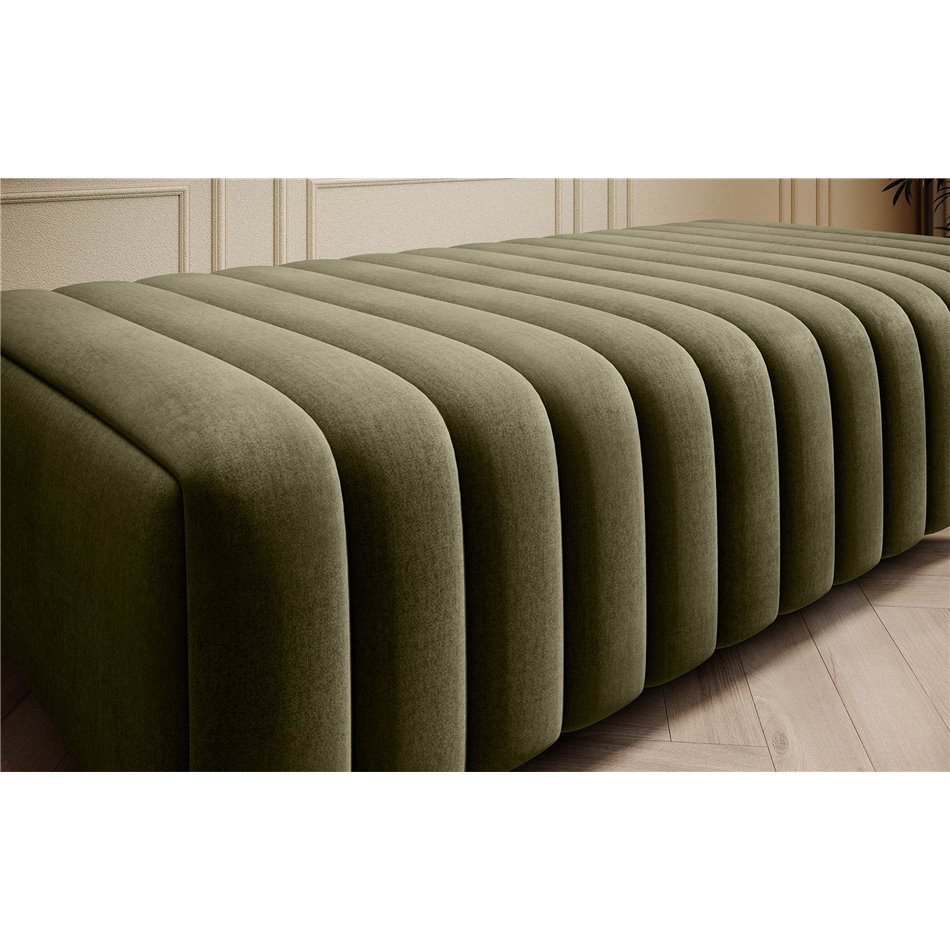 Bench Elaurence Nube 33, velvet, green, H36xx132cm
