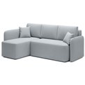 Corner sofa Elhandson L, sleeping function, Sola 4, grey, H89x150x206cm