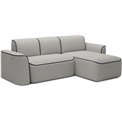 Угловой диван Elume R, с механизмом раскладыванием, Royal 04, Velvetmat 6, букле, серый, H88x190x287см