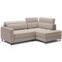 Corner sofa Elbare R, sleeping function, Sola 18, beige, H100x160x208cm