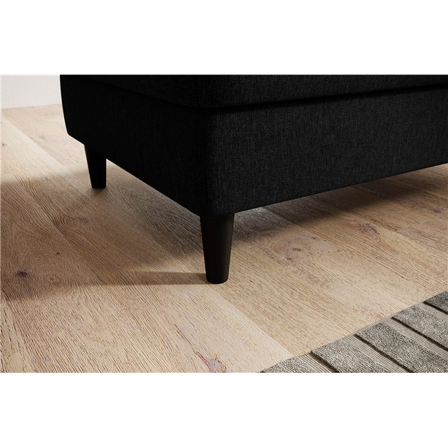 Пуф с ящиком для хранения Elbellis, Flores 10, черный, H42x62x97см