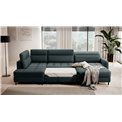 U shape sofa Elberto R, sleeping function, Manhattan 38, velvet, green, H100x165x306cm
