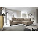 Угловой диван Elinferne R, раздвижной, Aura 20, бархат, темно-бежевый, H107x210x297см