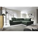 Corner sofa Elinferne R, sleeping function, Raquel 35, dark green, H107x210x297cm