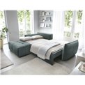 Corner sofa Elkampo L, sleeping function, Manhattan 38, velvet, green, H88x196x265cm