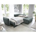 Corner sofa Elkampo R, sleeping function, Manhattan 38, velvet, green, H88x196x265cm
