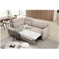 Corner sofa Elbare L, sleeping function, Sola 18, beige, H100x160x208cm