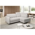 Corner sofa Elbare R, sleeping function, Royal 01, bouclé, white, H100x160x208cm
