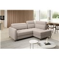 Corner sofa Elbare R, sleeping function, Sola 18, beige, H100x160x208cm