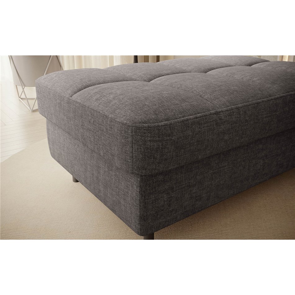 Bench with storage box Elgomsi Manhattan 06, velvet, dark grey, H45x72x104cm