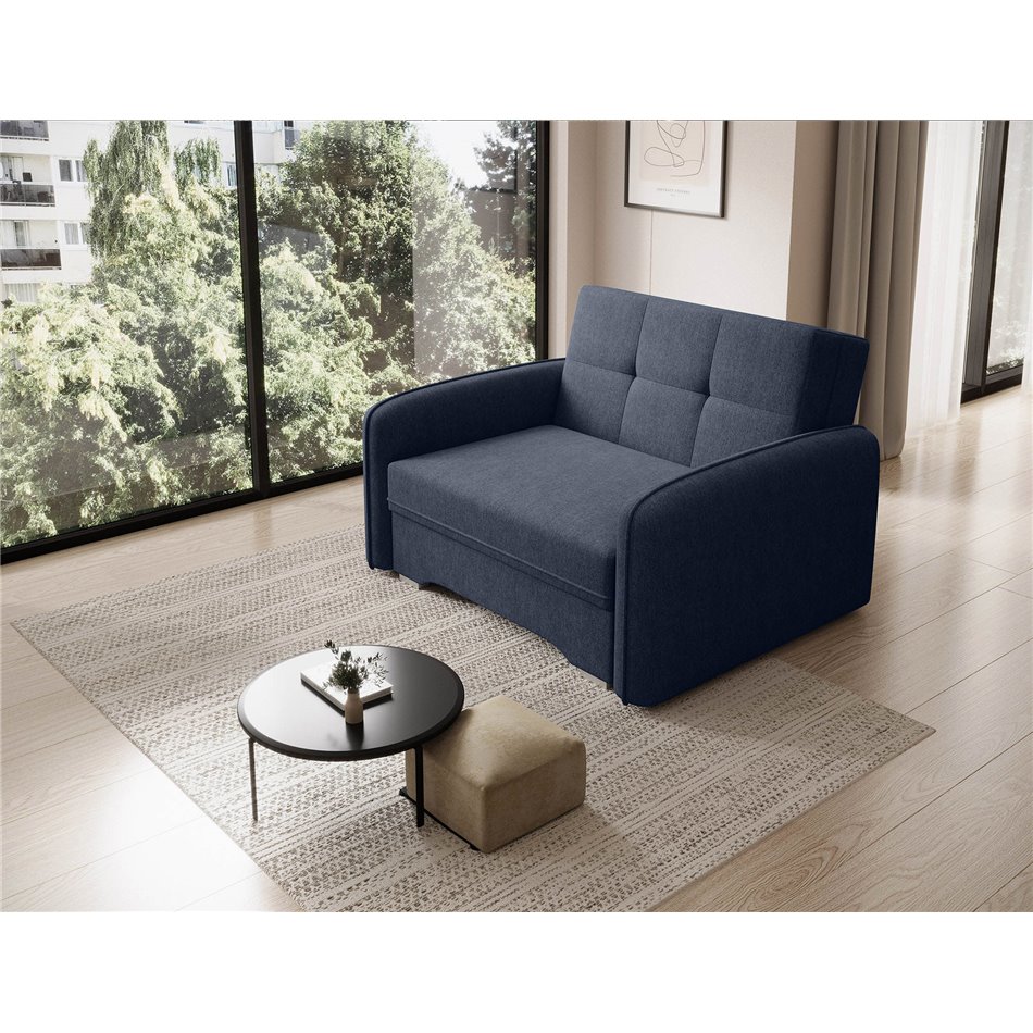 Folding armchair Elaine Poco 40, dark blue, H84x109x102cm