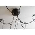 Ceiling lamp Ridler, black, E27 8x60W(max), 190cm x 8