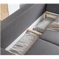 Sofa bed Elsgard Sawana 05, dark grey, H93x92x233cm