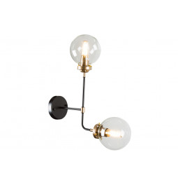 Wall lamp Rejo, black, E27 2x35W (max), 15x40x43cm