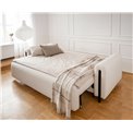 Sofa bed Elcadova Black, sleeping function, Jaffray 01, white, H97x97x244cm