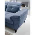 Corner sofa Elinferne L, sleeping function, Raquel 40, dark blue, H107x210x297cm