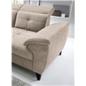 Угловой диван Elinferne L, раздвижной, Relax 20, бархат, бежевый, H107x210x297см