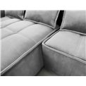 Corner sofa Elkampo L, sleeping function, Nube 3, velvet, grey, H88x196x265cm