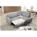Corner sofa Elbare R, sleeping function, Royal 04, bouclé, grey, H100x160x208cm