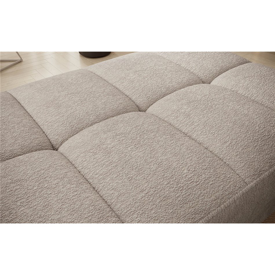 Bench with storage box Elgomsi Touch 18, textured velvet, beige, H45x72x104cm